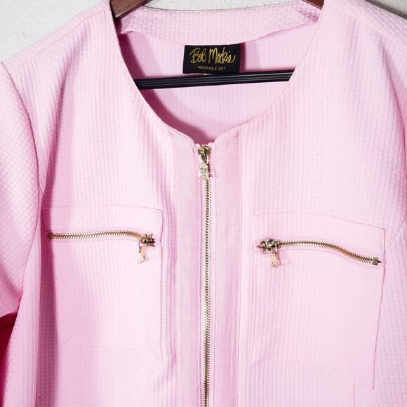 Bob Mackie Wearable Art Pink Jacket Size 1X Barbiecore Clueless Prep - Picture 3 of 9